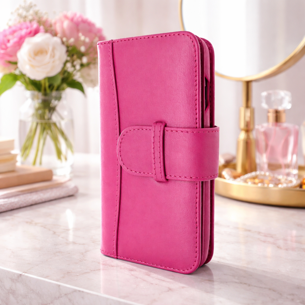 Piel Frama Pink WalletMagnum Leather Case for iPhone 16e