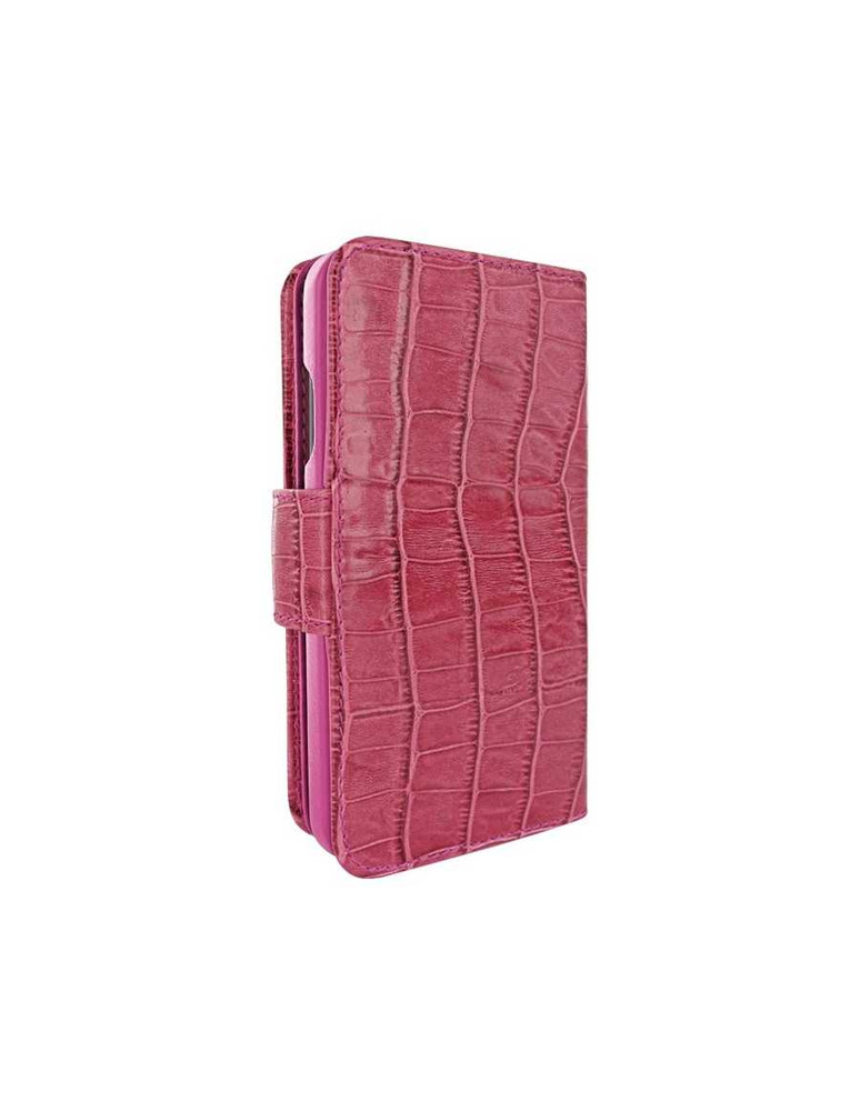 Piel Frama Pink Crocodile WalletMagnum Leather Case for iPhone 16e