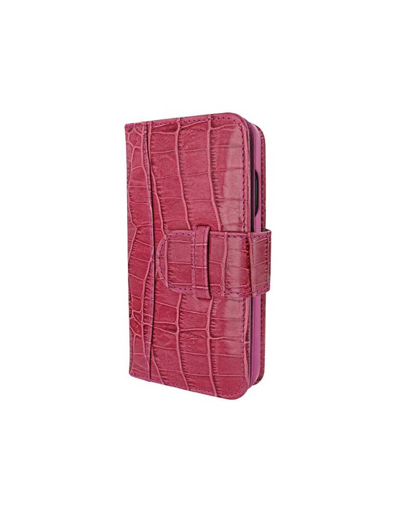 Piel Frama Pink Crocodile WalletMagnum Leather Case for iPhone 16e