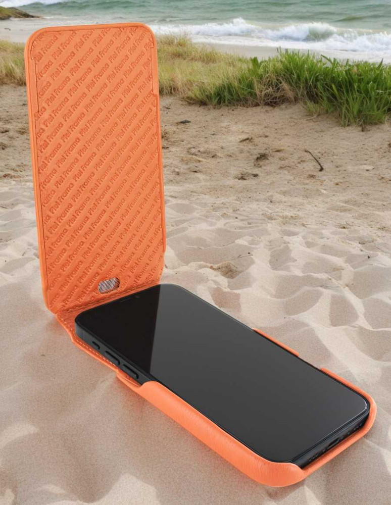 Piel Frama 541 Orange Crocodile iMagnum Leather Case for iPhone 17 Pro Max