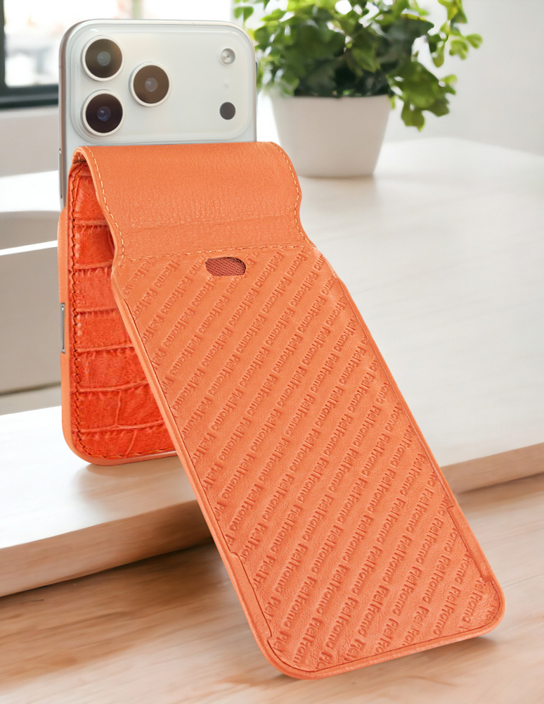 Piel Frama 541 Orange Crocodile iMagnum Leather Case for iPhone 17 Pro Max