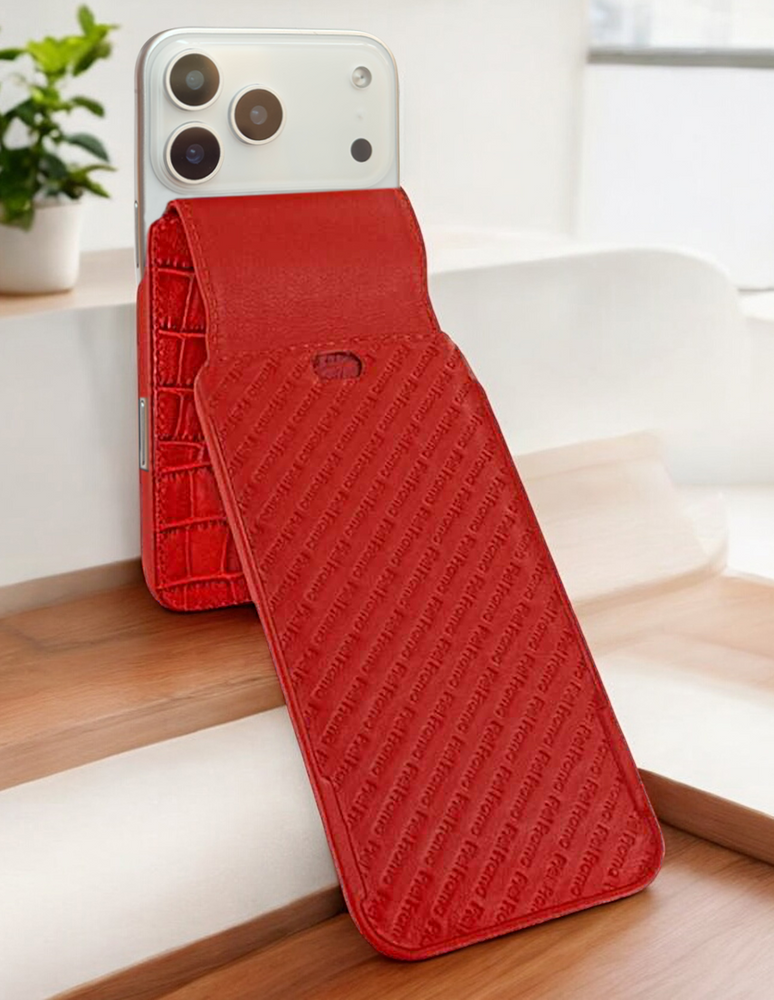 Piel Frama 536 Red Crocodile iMagnum Leather Case for iPhone 17 Pro