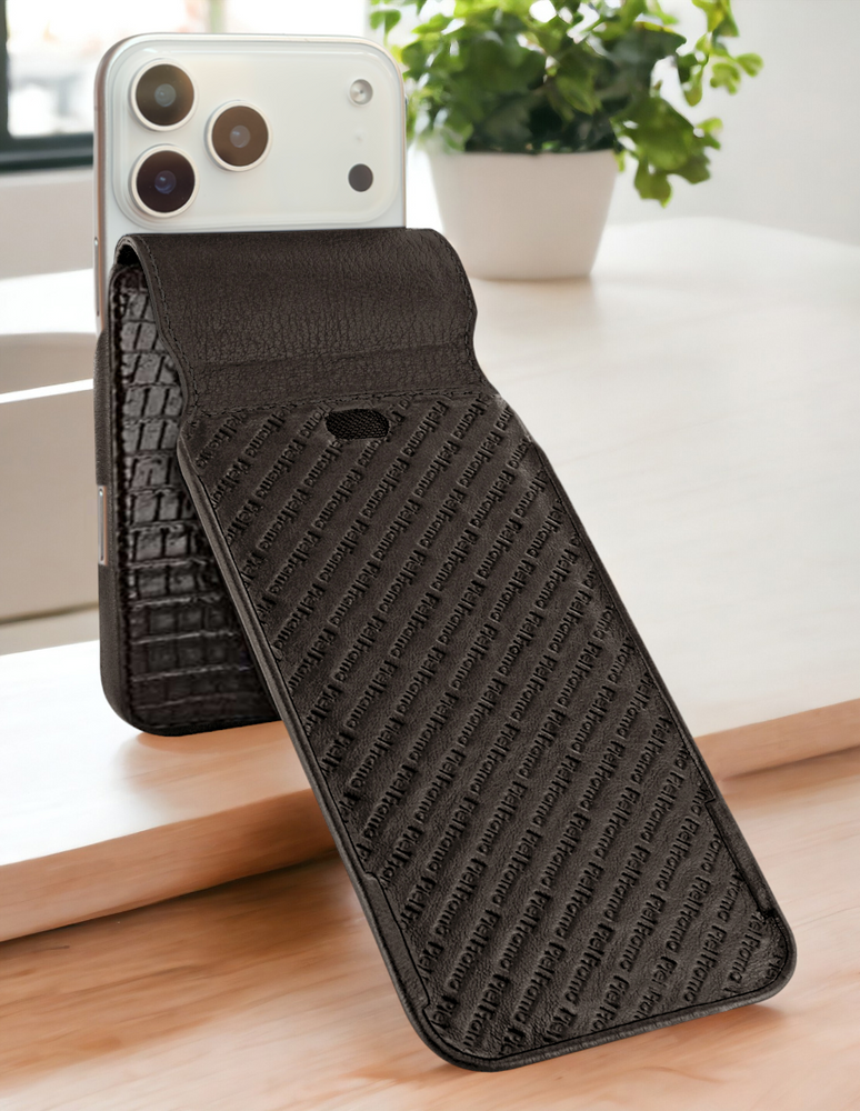 Piel Frama 536 Brown Lizard iMagnum Leather Case for iPhone 17 Pro
