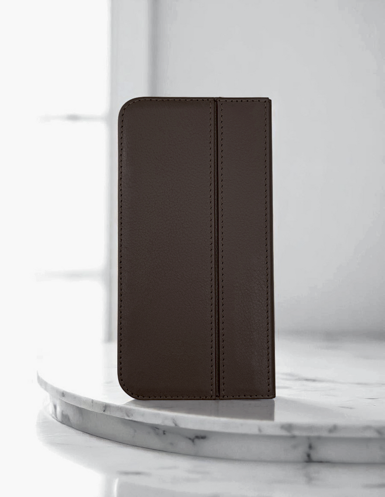 Piel Frama 537 Brown Folio Style Magnetic Leather Case for iPhone 17 Pro