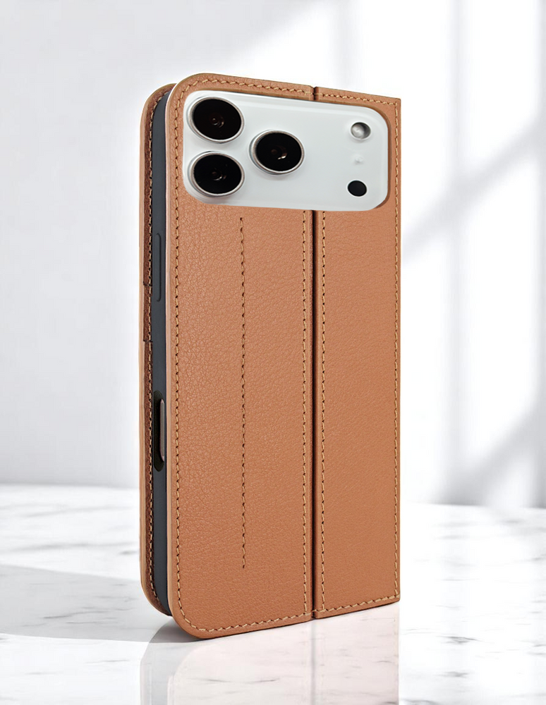 Piel Frama 539 Tan FramaSlim Book Style Leather Case for iPhone 17 Pro Max