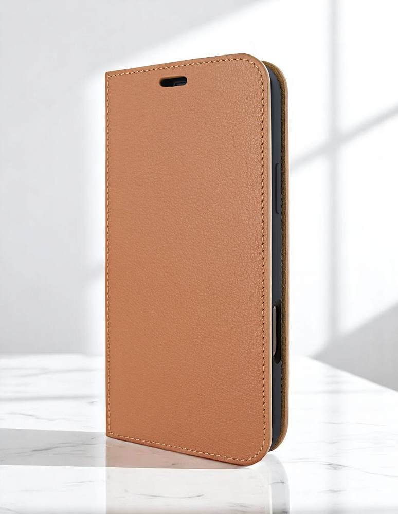Piel Frama 539 Tan FramaSlim Book Style Leather Case for iPhone 17 Pro Max