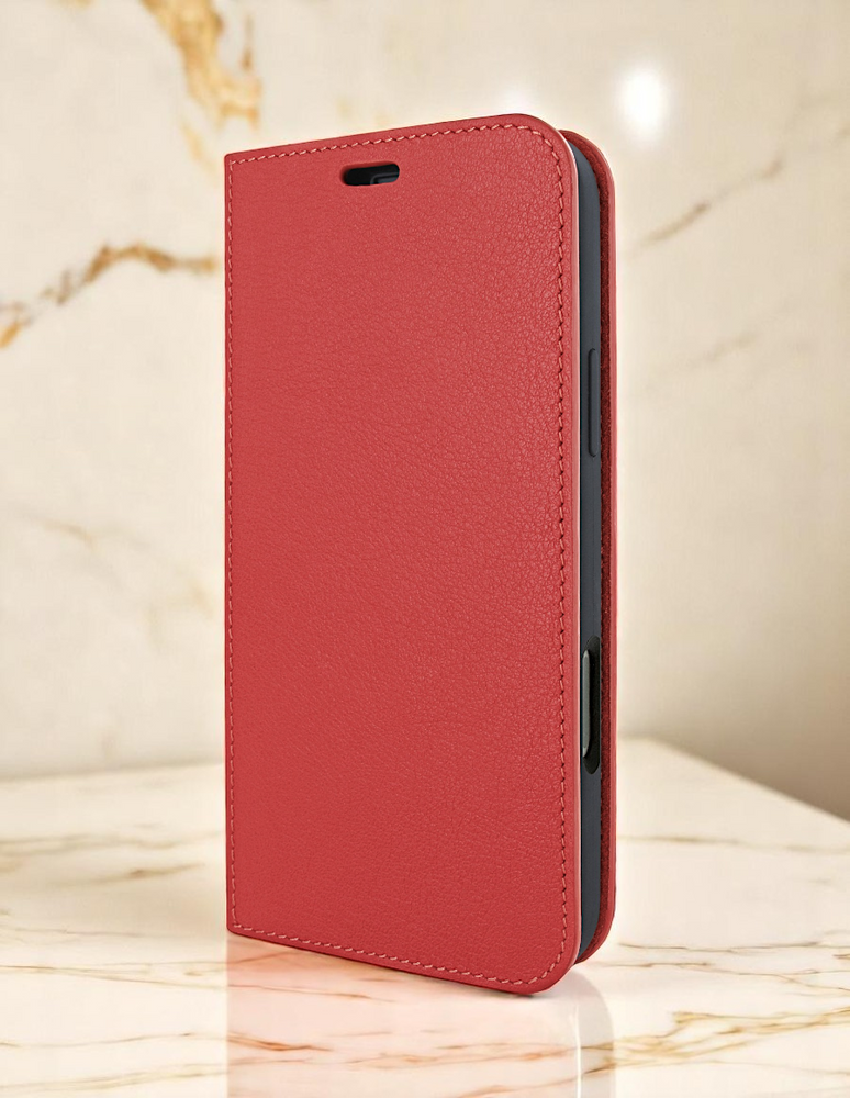 Piel Frama 539 Red FramaSlim Book Style Leather Case for iPhone 17 Pro Max