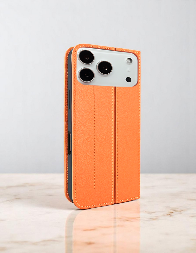 Piel Frama 539 Orange FramaSlim Book Style Leather Case for iPhone 17 Pro Max