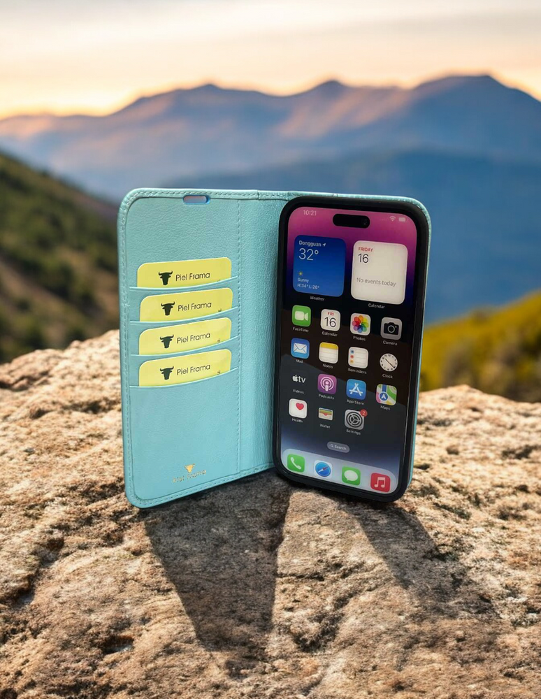 Piel Frama 539 Light Blue FramaSlim Book Style Leather Case for iPhone 17 Pro Max