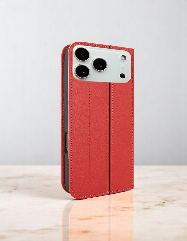 Piel Frama 534 Red FramaSlim Book Style Leather Case for iPhone 17 Pro