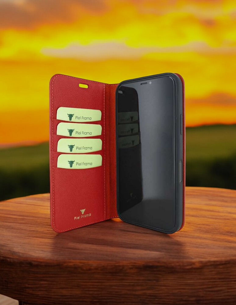 Piel Frama 534 Red Crocodile FramaSlim Book Style Leather Case for iPhone 17 Pro