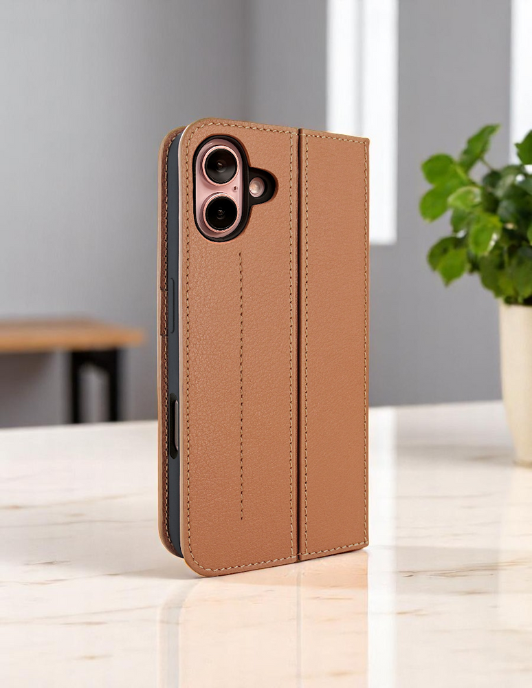 Piel Frama 524 Tan FramaSlim Book Style Leather Case for iPhone 17