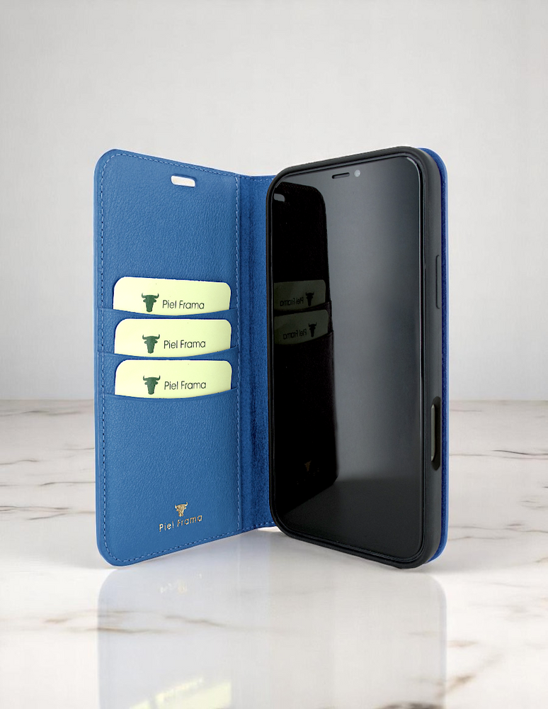 Piel Frama 524 Blue FramaSlim Book Style Leather Case for iPhone 17