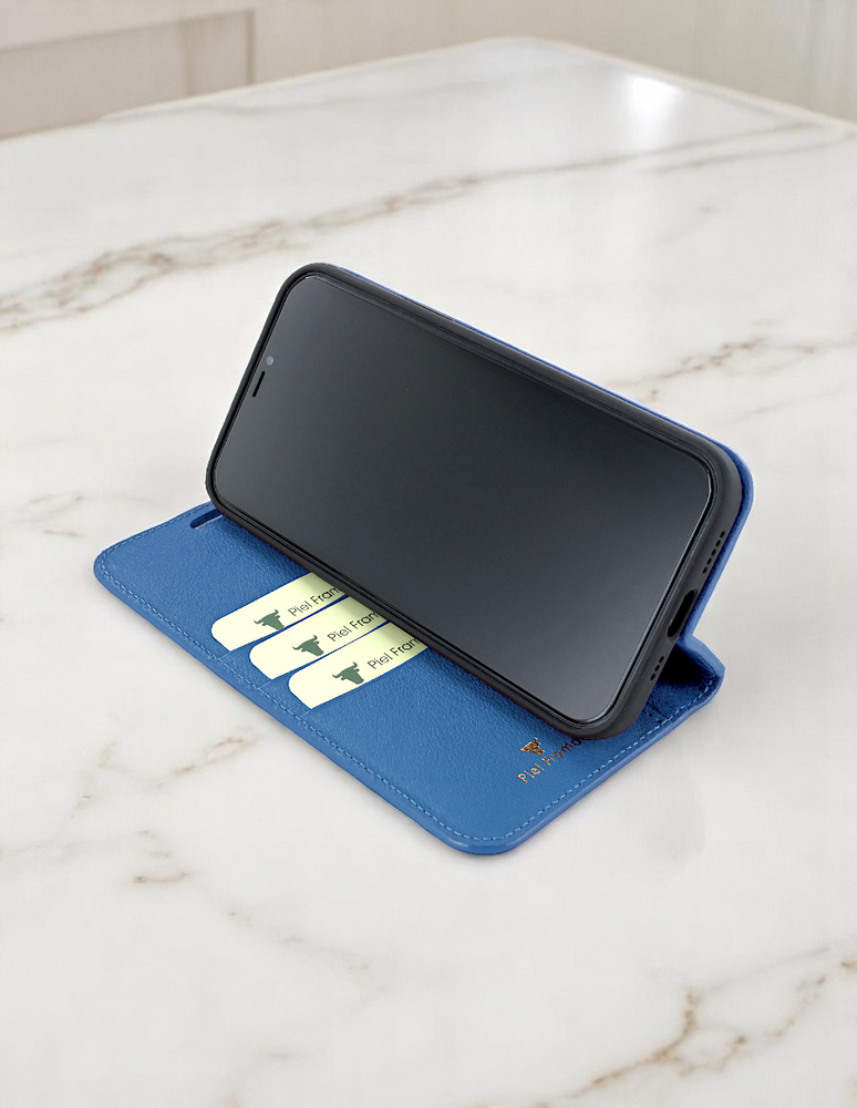Piel Frama 524 Blue FramaSlim Book Style Leather Case for iPhone 17