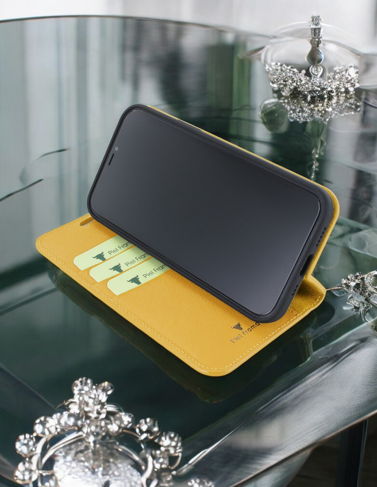 Piel Frama 524 Yellow FramaSlim Book Style Leather Case for iPhone 17