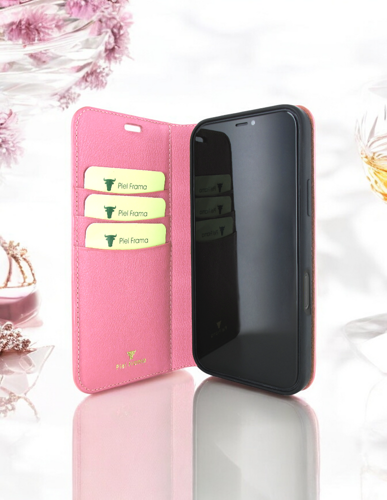 Piel Frama 524 Pink FramaSlim Book Style Leather Case for iPhone 17