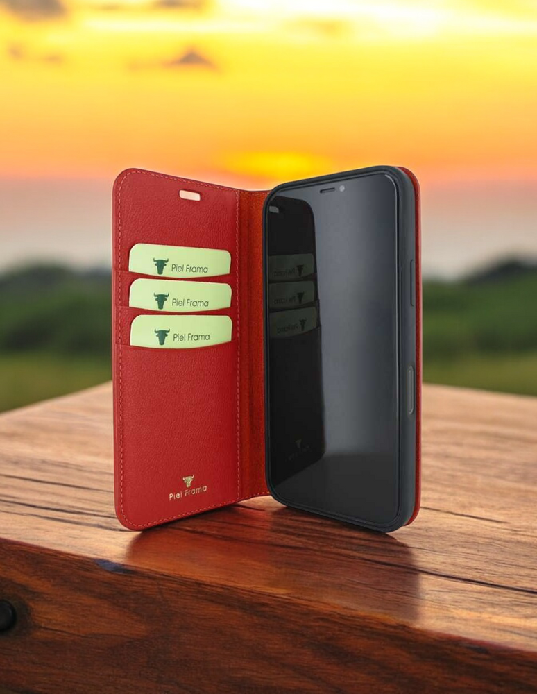 Piel Frama 524 Red Crocodile FramaSlim Book Style Leather Case for iPhone 17
