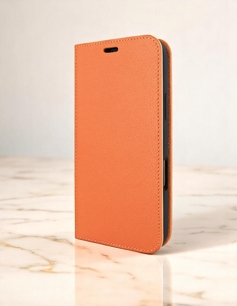 Piel Frama 529 Orange FramaSlim Book Style Leather Case for iPhone Air