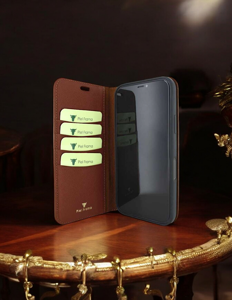 Piel Frama 529 Brown Crocodile FramaSlim Book Style Leather Case for iPhone Air