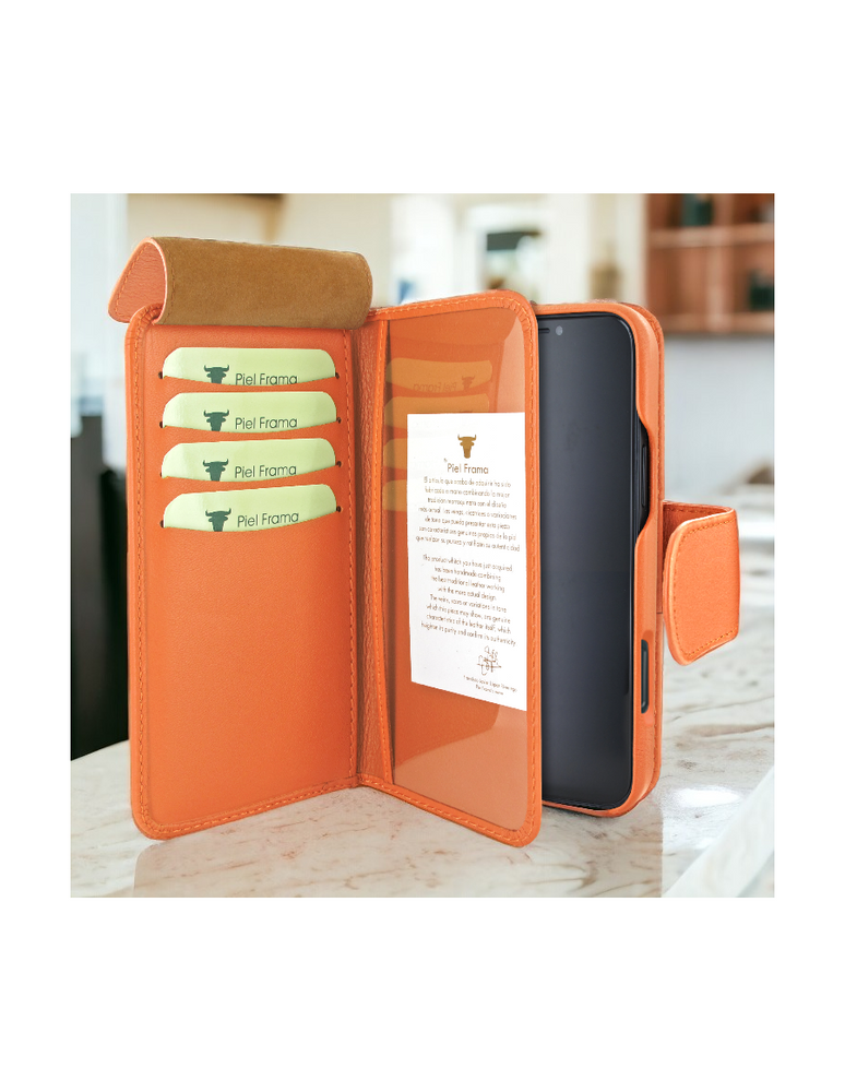 Piel Frama 540 Orange WalletMagnum Leather Case for iPhone 17 Pro Max