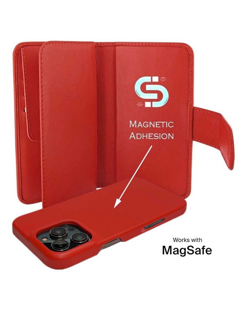 Piel Frama 535 Red Crocodile WalletMagnum Leather Case for iPhone 17 Pro