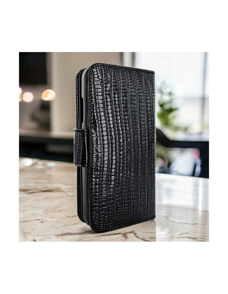 Piel Frama 535 Black Lizard WalletMagnum Leather Case for iPhone 17 Pro