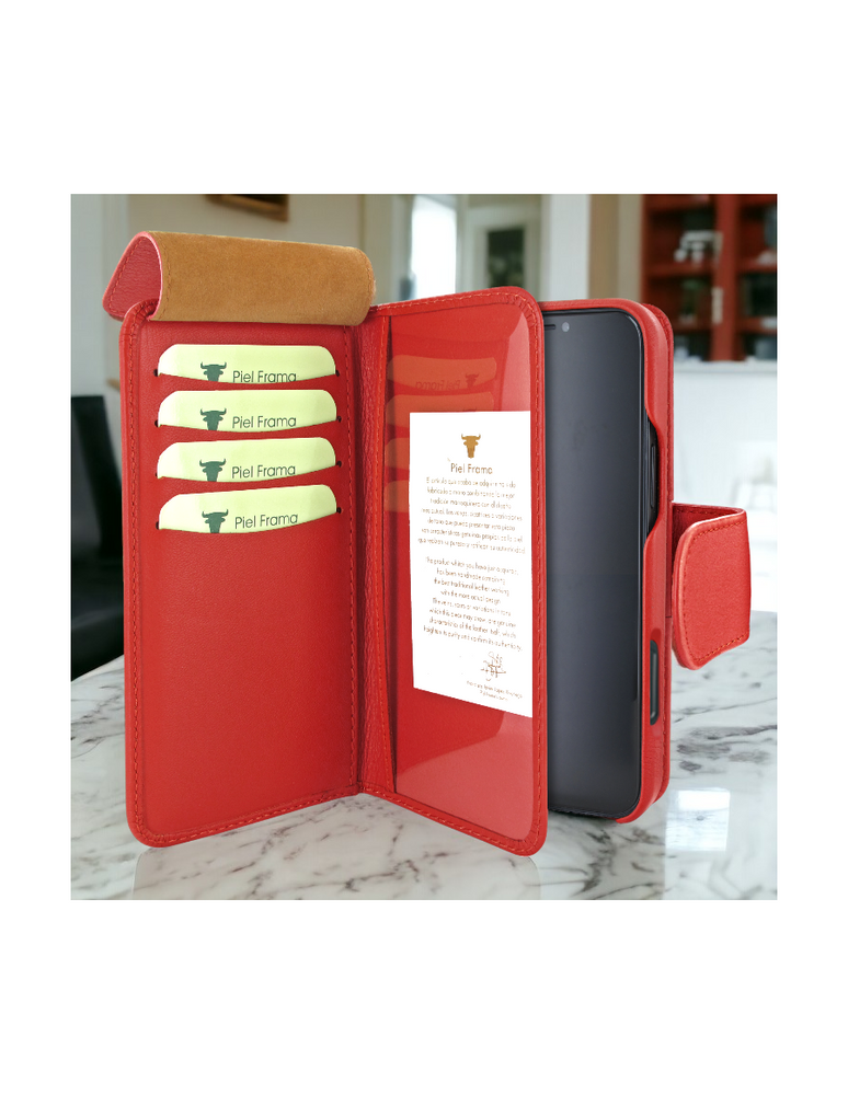 Piel Frama 525 Red WalletMagnum Leather Case for iPhone 17