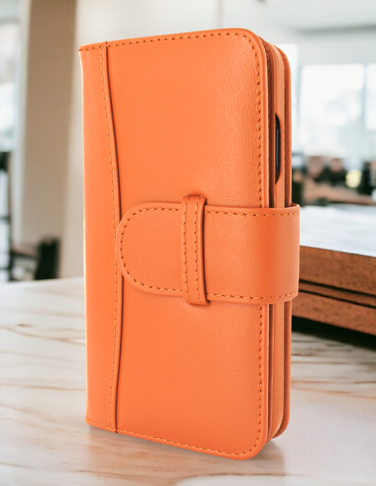 Piel Frama 525 Orange WalletMagnum Leather Case for iPhone 17