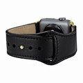 Piel Frama Apple Watch 38 mm Leather Strap - Black / Gold Adapter