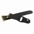 Piel Frama Apple Watch 38 mm Leather Strap - Black Cowskin-Lizard / Gold Adapter