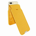 Piel Frama iPhone 6 Plus / 6S Plus / 7 Plus / 8 Plus UltraSliMagnum Leather Case - Yellow Cowskin-Crocodile