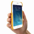 Piel Frama iPhone 7 / 8 FramaSlimGrip Leather Case - Yellow Cowskin-Crocodile