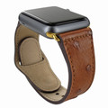 Piel Frama Apple Watch 38 mm Leather Strap - Tan Cowskin-Ostrich / Gold Adapter