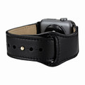 Piel Frama Apple Watch 42 mm Leather Strap - Black / Black Adapter