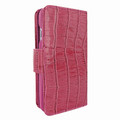 Piel Frama iPhone 7 / 8 WalletMagnum Leather Case - Fuchsia Cowskin-Crocodile