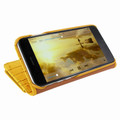 Piel Frama iPhone 7 / 8 WalletMagnum Leather Case - Yellow Cowskin-Crocodile