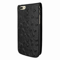 Piel Frama iPhone 7 Plus / 8 Plus Classic Magnetic Leather Case - Black Cowskin-Ostrich