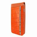 Piel Frama iPhone 7 Plus / 8 Plus Classic Magnetic Leather Case - Orange Swarovski Cowskin-Crocodile