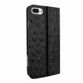 Piel Frama iPhone 7 Plus / 8 Plus FramaSlimCards Leather Case - Black Cowskin-Ostrich