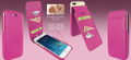 Piel Frama iPhone 7 Plus / 8 Plus iMagnumCards Leather Case - Fuchsia