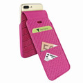 Piel Frama iPhone 7 Plus / 8 Plus iMagnumCards Leather Case - Fuchsia Cowskin-Crocodile