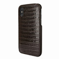 Piel Frama iPhone X / Xs FramaSlimGrip Leather Case - Brown Cowskin-Lizard