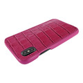 Piel Frama iPhone X / Xs FramaSlimGrip Leather Case - Fucshia Cowskin-Crocodile