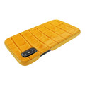 Piel Frama iPhone X / Xs FramaSlimGrip Leather Case - Yellow Cowskin-Crocodile
