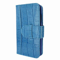 Piel Frama iPhone X / Xs WalletMagnum Leather Case - Blue Cowskin-Crocodile