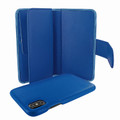 Piel Frama iPhone X / Xs WalletMagnum Leather Case - Blue Cowskin-Crocodile