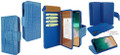 Piel Frama iPhone X / Xs WalletMagnum Leather Case - Blue Cowskin-Crocodile