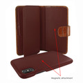 Piel Frama iPhone X / Xs WalletMagnum Leather Case - Brown Cowskin-Crocodile