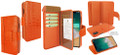 Piel Frama iPhone X / Xs WalletMagnum Leather Case - Orange Cowskin-Crocodile