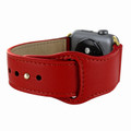 Piel Frama Apple Watch 42 mm Leather Strap - Red / Gold Adapter